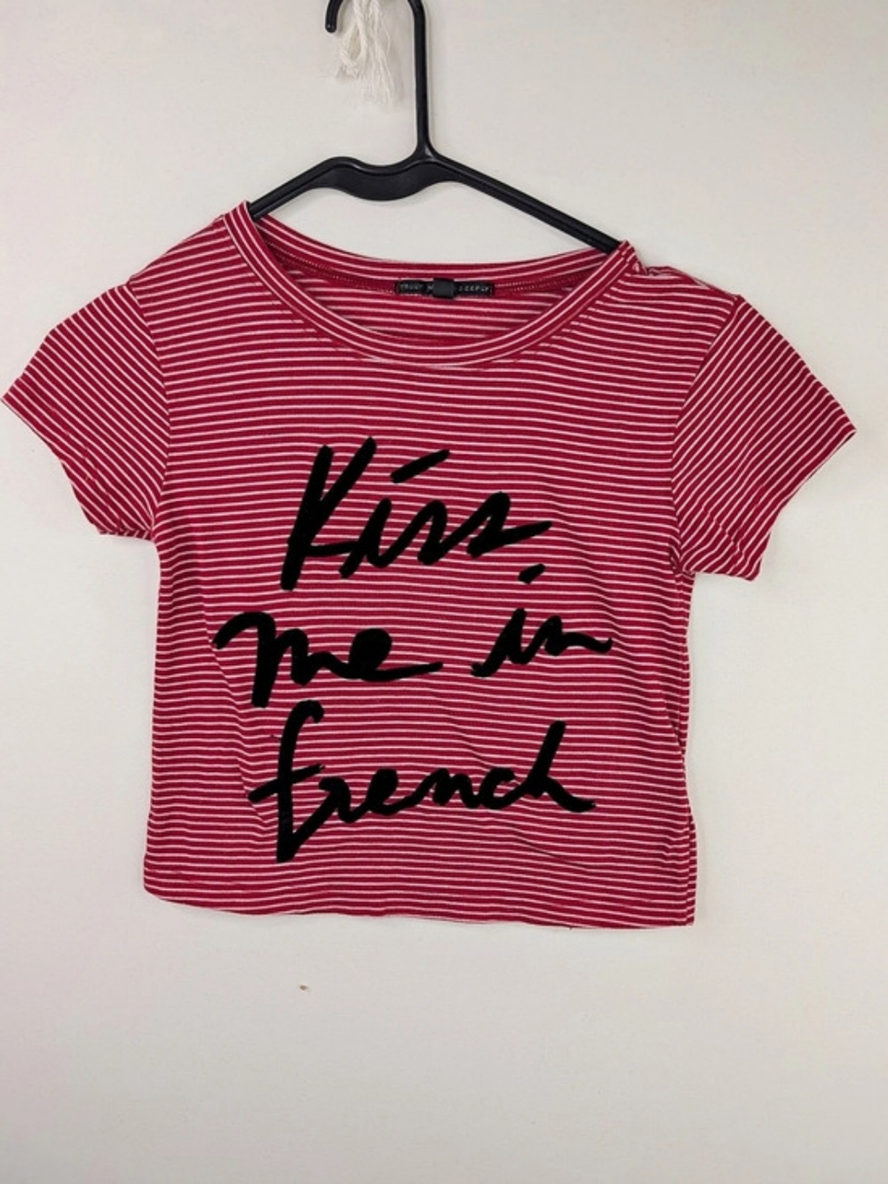 Urban Outfitters Truly Madly Deeply Kiss Me In French Striped Crop
